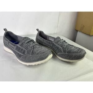 Skechers Womens Size 11 Wide Fit Microburst Topnotch 23317W Gray Casual Shoes